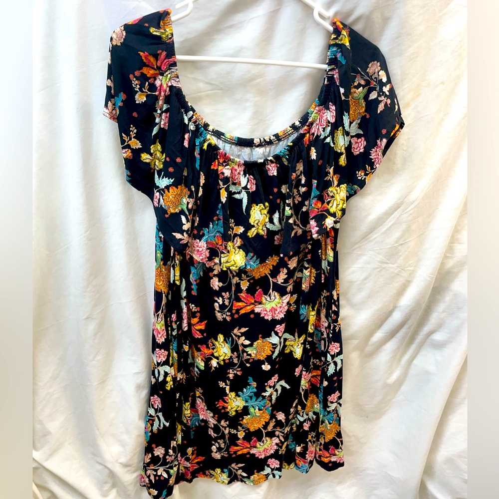 NEW!!! Lane Bryant Black Dress with Floral Accents ladies sz 22/24